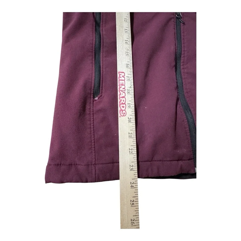 The North Face Apex Bionic Softshell Jacket Men's S Burgundy Black Full Zip READ
